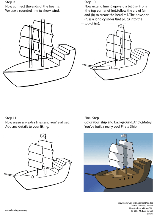 How To Draw A Super Cool Pirate Ship 